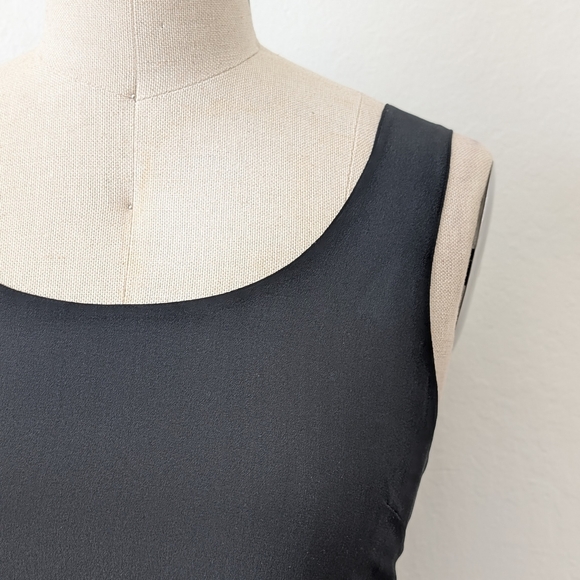 Madewell Black Silk Sleeveless Mini Dress with Tie Back Size Small - Picture 7 of 10